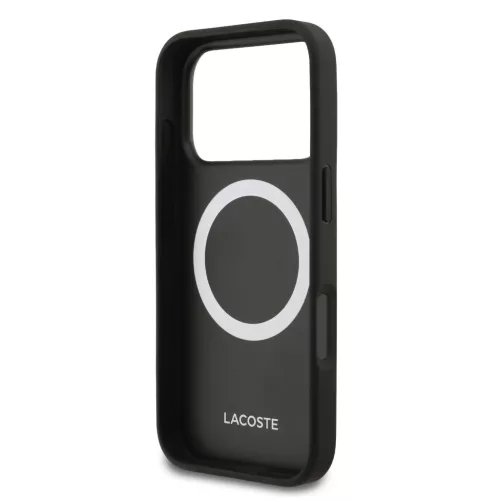  iPhone 18 Pro fekete Lacoste Iconic Petit Pique MagSafe pénztárcás-3666339647469 5 kép