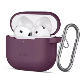    Apple AirPods 4 / 5 bordó Tech-Protect Silicone Hook szilikon tok