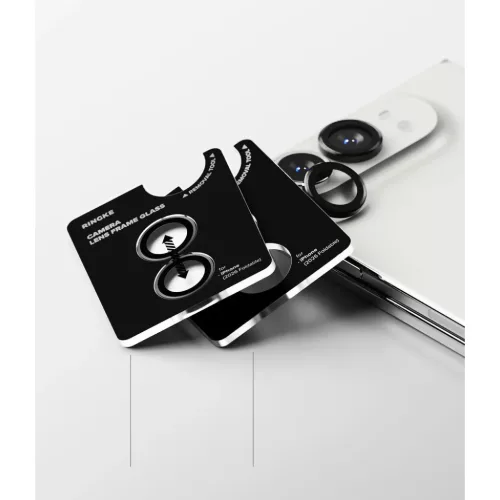  Apple iPhone Duo Ringke Camera Frame Protector kameravédő, fekete, -8800380464377 6 kép
