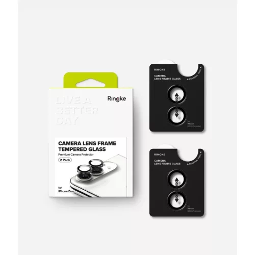  Apple iPhone Duo Ringke Camera Frame Protector kameravédő, fekete, -8800380464377 7 kép