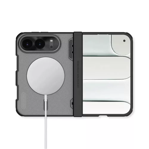  iPhone Duo átlátszó fekete Nillkin Super Frosted Shield Fold mágn-6902048314795 2 kép