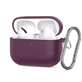    Apple AirPods Pro 3 fülhallgatóhoz való Tech-Protect Silicone Hook szilikon tok, bordó