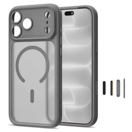  Apple iPhone 17 Pro Max / 18 Pro Max matt titán Tech-Protect MagPeak-5906302399697 2 kép