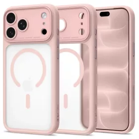    Apple iPhone 17 Pro / 18 Pro matt rózsaszín Tech-Protect MagPeak MagSafe CC tok