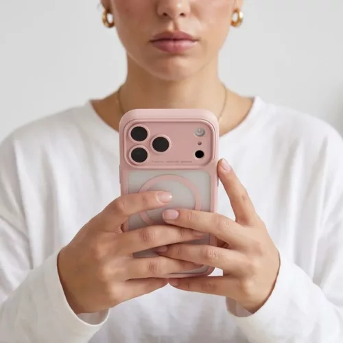  Apple iPhone 17 Pro / 18 Pro matt rózsaszín Tech-Protect MagPeak Ma-5906302399727 7 kép