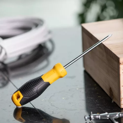 Deli Tools EDL635100 csillagfejű csavarhúzó PH1x100mm (sárga)-6973107486753 4 kép