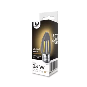 Forever Light COG Clear Izzó E27 C35 2W 230V 2700K 250lm-5900495900463 1 kép