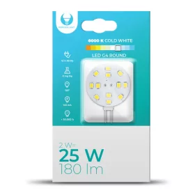 Forever Light LED G4 Round Izzó 2W 12V 6000K 180lm-5900495881328 1 kép