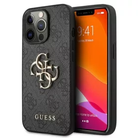 iPhone 13 Pro Max Guess GUHCP13X4GMGGR Big Metal Logo tok 4G szürke-3666339024826 3 kép