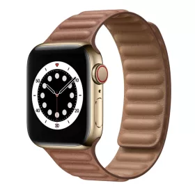 Apple Watch 4/5/6/7/8/SE/Ultra (42/44/45/49mm) barna Loop Leather bőr-1200000028926 3 kép