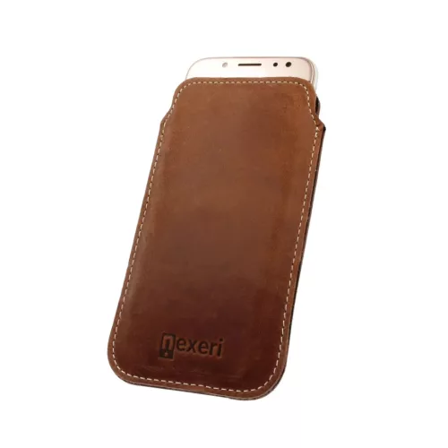 iPhone 13/13 Pro / 12/12 Pro Nexeri Leather Pocket bőr tok XL barna-5904161118947 3 kép