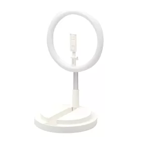 30cm LED 12'' asztali körfény, ringlight és telefontartó fehér On-5903396124587 1 kép