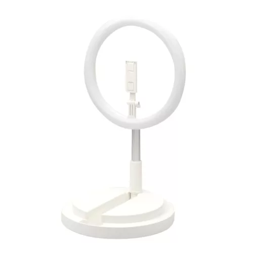 30cm LED 12'' asztali körfény, ringlight és telefontartó fehér On-5903396124587 1 kép
