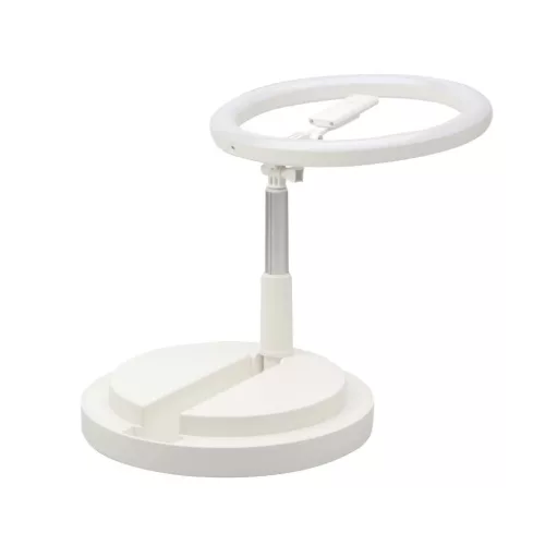 30cm LED 12'' asztali körfény, ringlight és telefontartó fehér On-5903396124587 3 kép