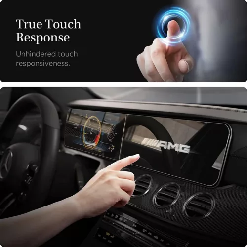Spigen Glas.TR Ez Fit Kijelzővédő Üvegfólia Mercedes E-class 2020-8809756648984 3 kép