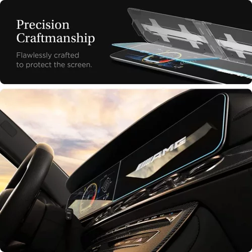 Spigen Glas.TR Ez Fit Kijelzővédő Üvegfólia Mercedes E-class 2020-8809756648984 4 kép