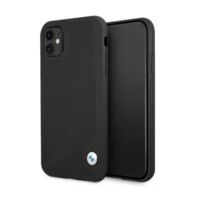  iPhone 11 BMW Leather Deboss bőrtok fekete (BMHCN61RCDPK)-3666339011741 7 kép