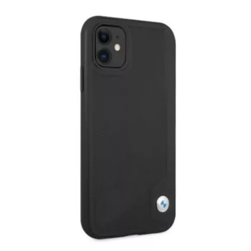  iPhone 11 BMW Leather Deboss bőrtok fekete (BMHCN61RCDPK)-3666339011741 2 kép