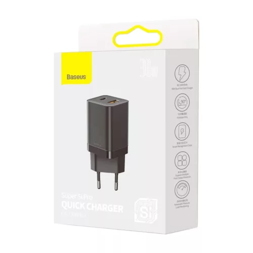 Baseus Super Pro gyors fali töltő adapter USB / USB Type C 30W Power-6953156206342 8 kép