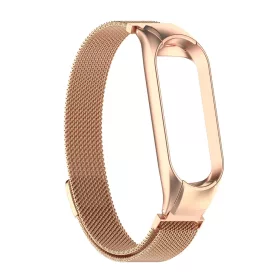 Xiaomi Mi Band 5/6 fém óraszíj rosegold