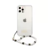 iPhone 12/12 Pro Guess White Pearl tok karpánttal átlátszó (GUHCP1-3666339003739 5 kép