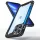 iPhone 12 Pro Max ütésálló TPU+alumínium tok fekete-kék kerettel- 1 kép