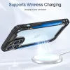 iPhone 12 Pro Max ütésálló TPU+alumínium tok fekete-kék kerettel- 2 kép