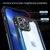 iPhone 12 Pro Max ütésálló TPU+alumínium tok fekete-kék kerettel- 5 kép