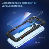 iPhone 12 Pro Max ütésálló TPU+alumínium tok fekete-kék kerettel- 7 kép