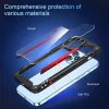iPhone 12 Pro Max ütésálló TPU+alumínium tok fekete-piros kerette- 2 kép