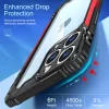 iPhone 12 Pro Max ütésálló TPU+alumínium tok fekete-piros kerette- 3 kép