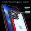 iPhone 12 Pro Max ütésálló TPU+alumínium tok fekete-piros kerette- 5 kép