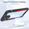 iPhone 12 Pro Max ütésálló TPU+alumínium tok fekete-piros kerette- 7 kép