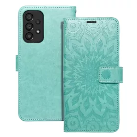 Samsung Galaxy A33 5G Forcell MEZZO mandala mintás fliptok zöld-5903396144264 1 kép