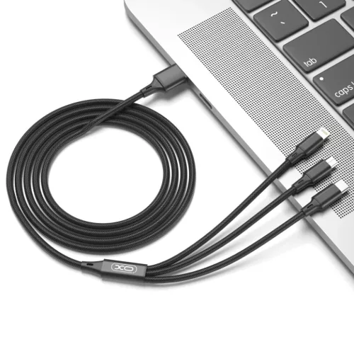 XO NB173 3 az 1-ben kábel USB - Lightning + USB-C + microUSB 1,2 m 2,-6920680876235 2 kép