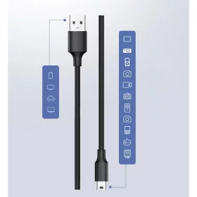 Ugreen USB - mini USB kábel 480 Mbps 1.5 m fekete (US132 10385)-6957303813858 1 kép