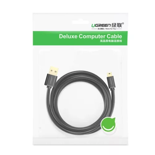 Ugreen USB - mini USB kábel 480 Mbps 1.5 m fekete (US132 10385)-6957303813858 10 kép