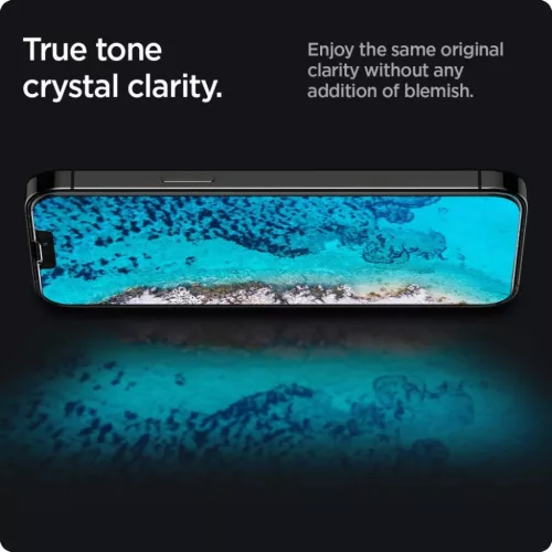 iPhone 13/13 Pro/14/16e/17e Spigen Glas.TR Slim Privacy kijelzővédő-8809811851304 3 kép