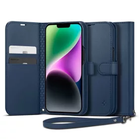 iPhone 14 Spigen Wallet S fliptok kék-8809811868456 9 kép