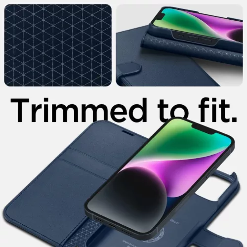 iPhone 14 Spigen Wallet S fliptok kék-8809811868456 8 kép
