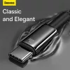 Baseus Tungsten Aranyozott USB A - USB Type-C kábel 100W 1m fekete (C-6932172618087 4 kép