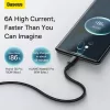 Baseus Tungsten Aranyozott USB A - USB Type-C kábel 100W 1m fekete (C-6932172618087 5 kép