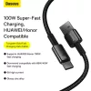 Baseus Tungsten Aranyozott USB A - USB Type-C kábel 100W 1m fekete (C-6932172618087 9 kép