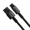 Baseus Tungsten Aranyozott USB A - USB Type-C kábel 100W 2m fekete (C-6932172618094 1 kép