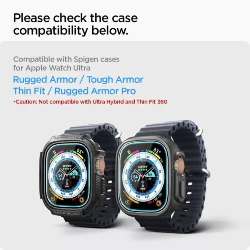 Apple Watch Ultra 1/2/3/4 49mm Spigen kijelzővédő üvegfólia GLAS.-8809811869736 5 kép