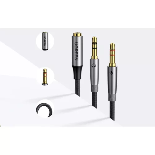 Ugreen AV193 AUX audio splitter fejhallgató + mikrofon 3.5mm-es mini -6957303852550 6 kép