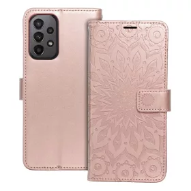 Samsung Galaxy A23 5G Forcell MEZZO mandala mintás fliptok rose gold-5903396171420 2 kép