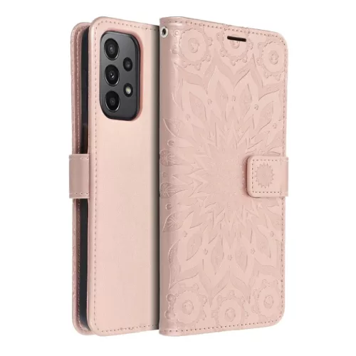 Samsung Galaxy A23 5G Forcell MEZZO mandala mintás fliptok rose gold-5903396171420 4 kép