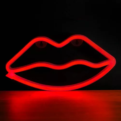 Forever Light Neon LED ajkak piros Bat + USB (FLNEO8)-5900495949332 2 kép