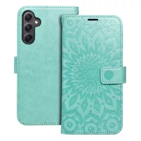 Samsung Galaxy A34 5G Forcell MEZZO mandala mintás fliptok zöld-5903396197512 4 kép